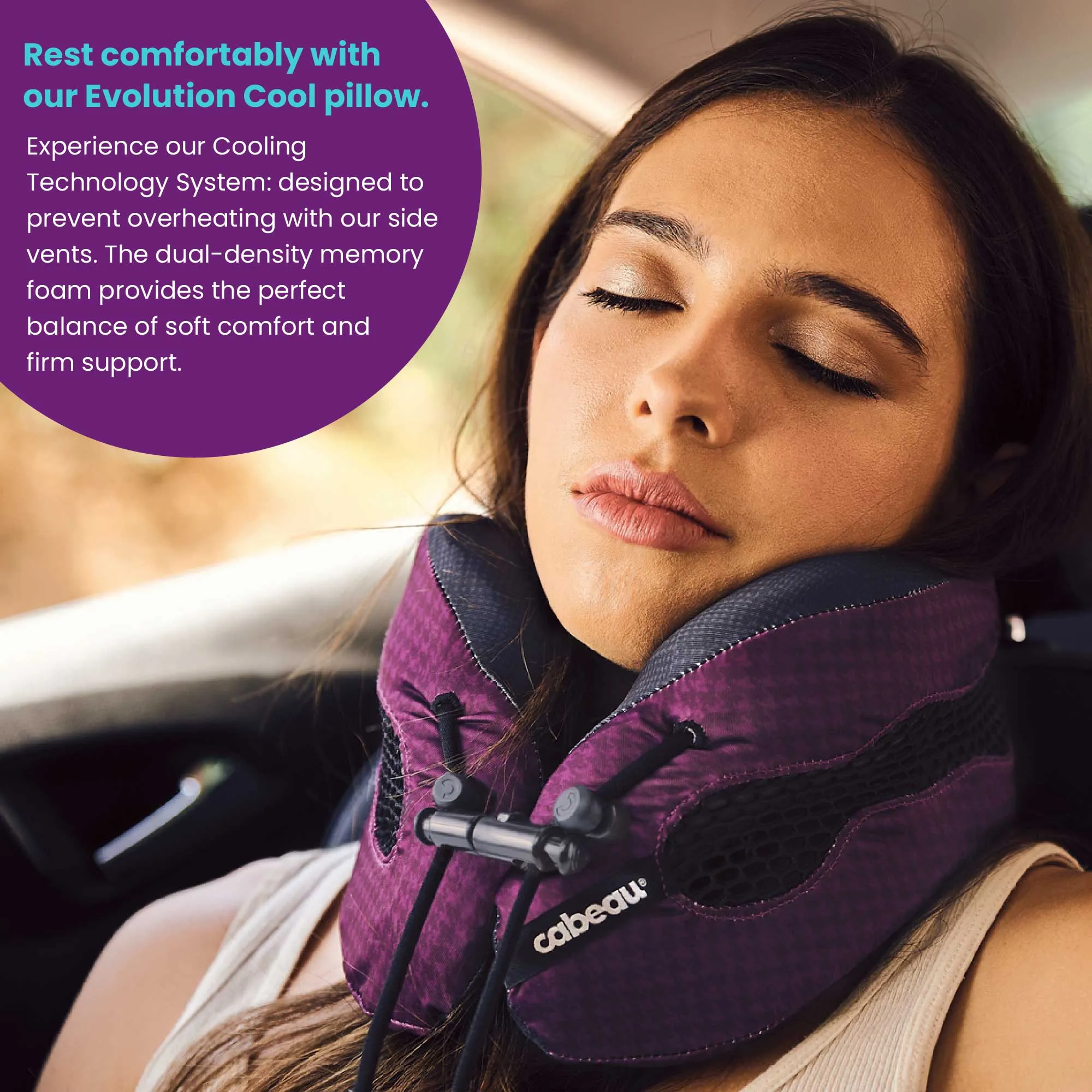 Cabeau Evolution Cool Memory Foam Travel Neck Pillow, One Size