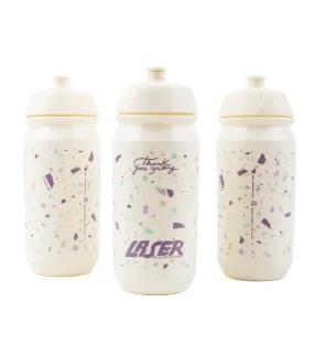 LASER x RODAGIRA Thank You For Cycling Water Bottle  - Cream