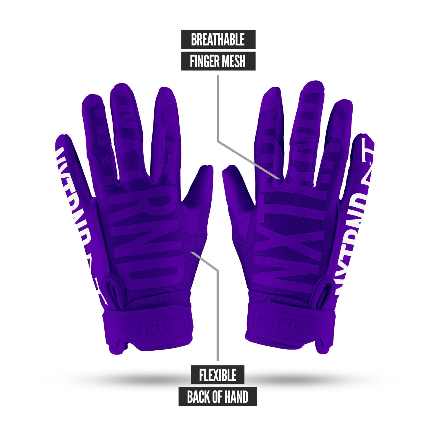 NXTRND G1® Football Gloves Purple