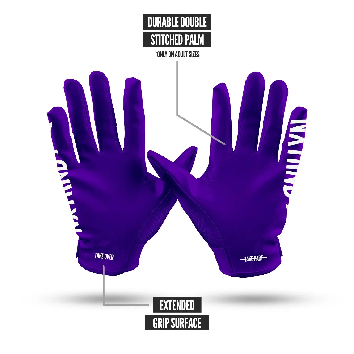 NXTRND G1® Football Gloves Purple