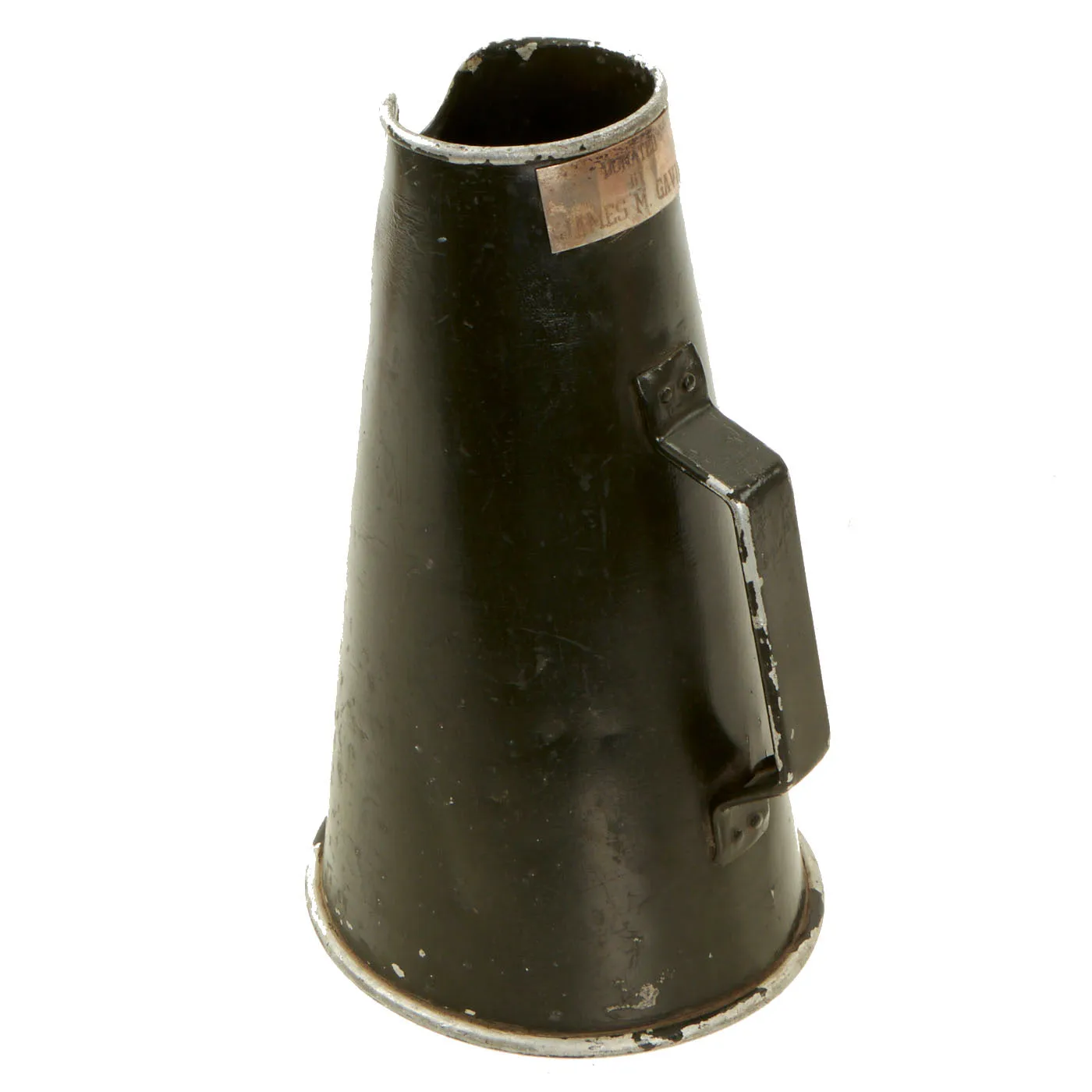 Original Canadian WWII U.S. Aluminum Megaphone Belonging to Lt. Gen. James Gavin - 82nd Airborne Division Commander