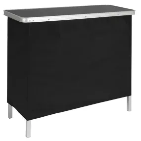 Portable Pop-Up Bar Table w/ Carrying Case, Removable Skirt - Black