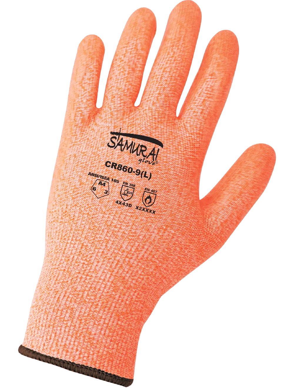 Samurai Glove® Supreme Grip Tack-Free Vulcanized Silicone-Coated Cut, Abrasion, and Puncture Resistant Gloves - CR860