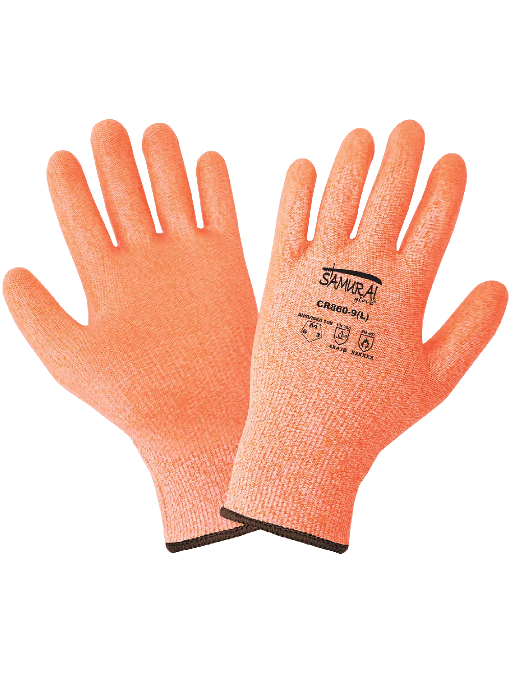 Samurai Glove® Supreme Grip Tack-Free Vulcanized Silicone-Coated Cut, Abrasion, and Puncture Resistant Gloves - CR860