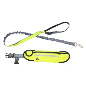 SOGA Yellow Adjustable Hands-Free Pet Leash Bag Dog Lead Walking Running Jogging Pet Essentials